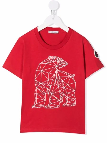 Moncler Enfant футболка с графичным принтом