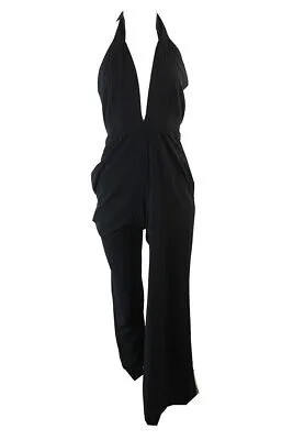Черный комбинезон Jill Stuart Keyhole с лямкой на шее 4
