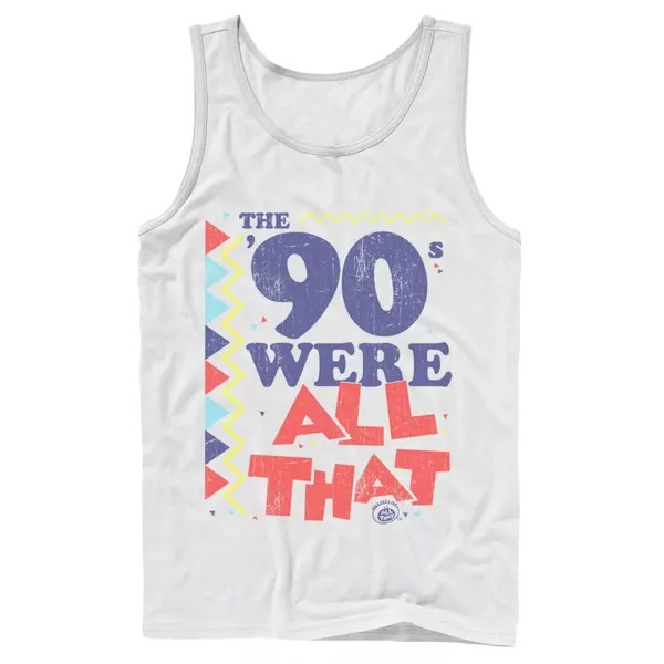Мужская майка с графическим рисунком Nickelodeon All That The Nineties Were в стиле ретро