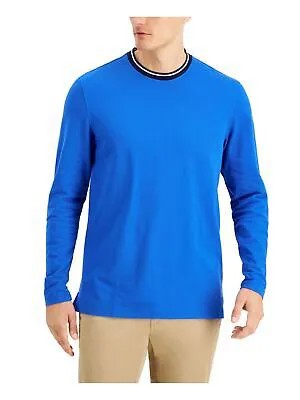 CLUBROOM Мужская синяя рубашка с круглым вырезом Performance Stretch Performance 3XL