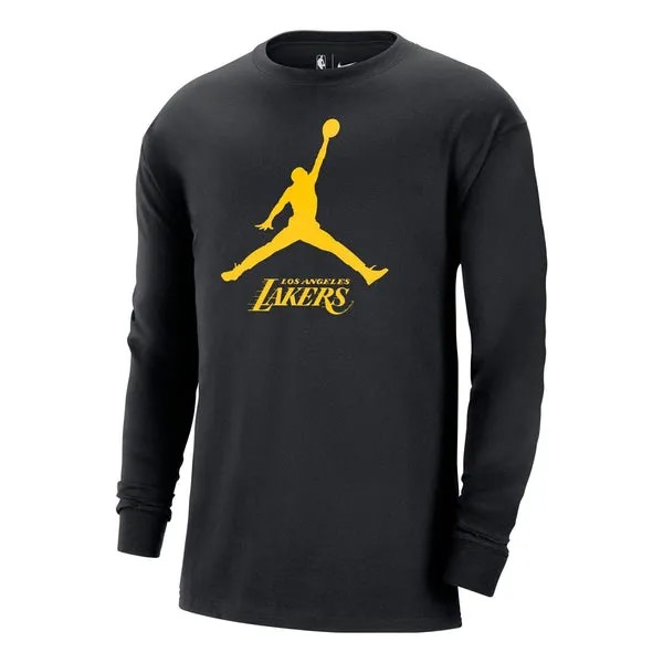 Футболка Air Jordan x NBA Los Angeles Lakers Essential Long-Sleeve T-Shirt 'Black Gold', черный