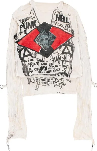 Рубашка Pre-Owned Vivienne Westwood Vintage 1970's Original Punk Gang Muslin Shirt 'Cream', кремовый