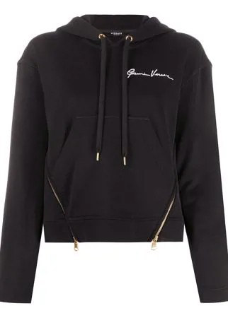 Versace укороченное худи с принтом Medusa