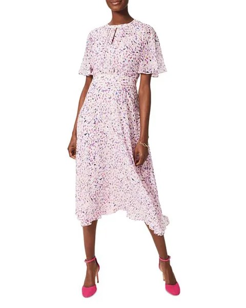 Платье с вырезом в виде замочной скважины Lisette с конфетти HOBBS LONDON, цвет Pink