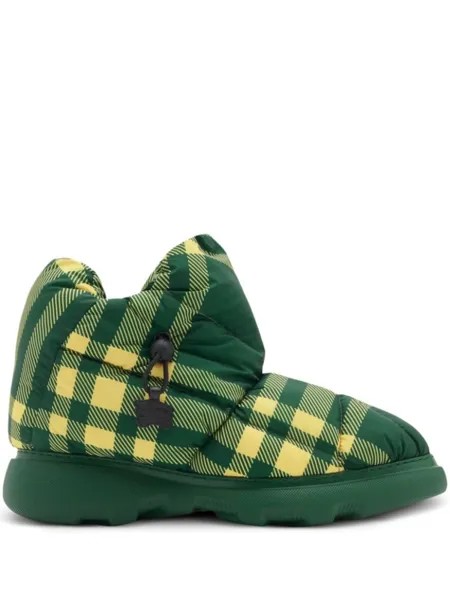 Burberry ботинки Check Pillow, зеленый