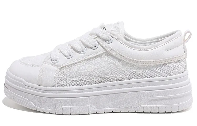 Кроссовки HUANQIU Skateboarding Shoes Women's Low-top White, белый