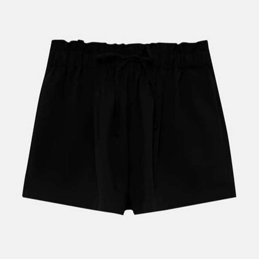 Шорты-бермуды Pull&Bear Paperbag, черный