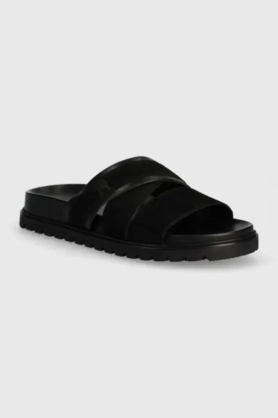Замшевые шлепанцы Elevated Th Criss Suede Sandal Tommy Hilfiger, черный