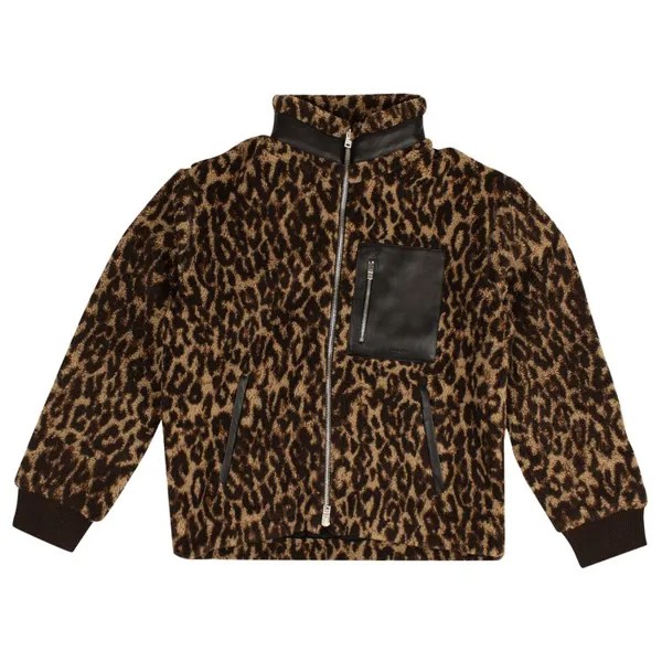 Куртка Amiri Leopard Print Fleece 'Black', черный