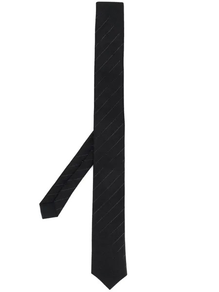 Saint Laurent галстук в диагональную полоску