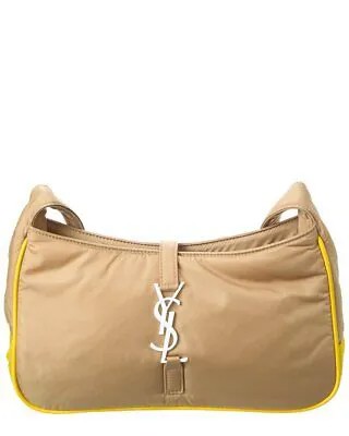 Женские нейлоновые сумки через плечо Saint Laurent Le 5 À 7, бежевые