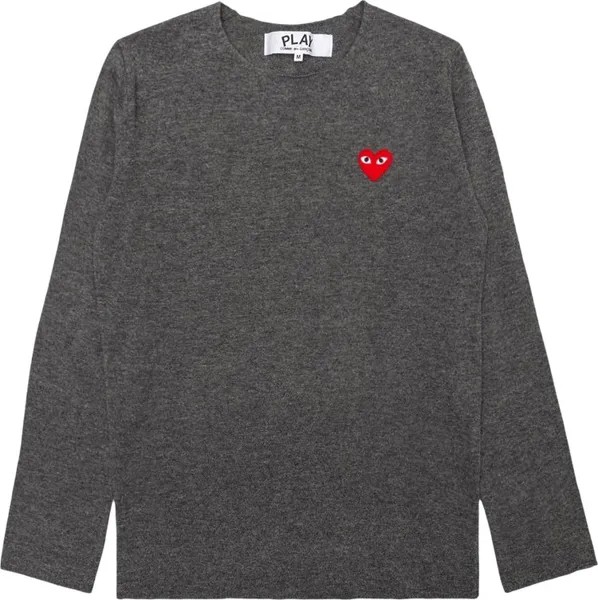 Свитер Comme des Garçons PLAY Red Heart Sweater 'Grey', серый