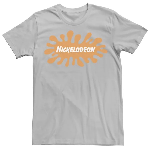 Мужская оранжевая футболка с логотипом Nickelodeon Licensed Character, серебристый