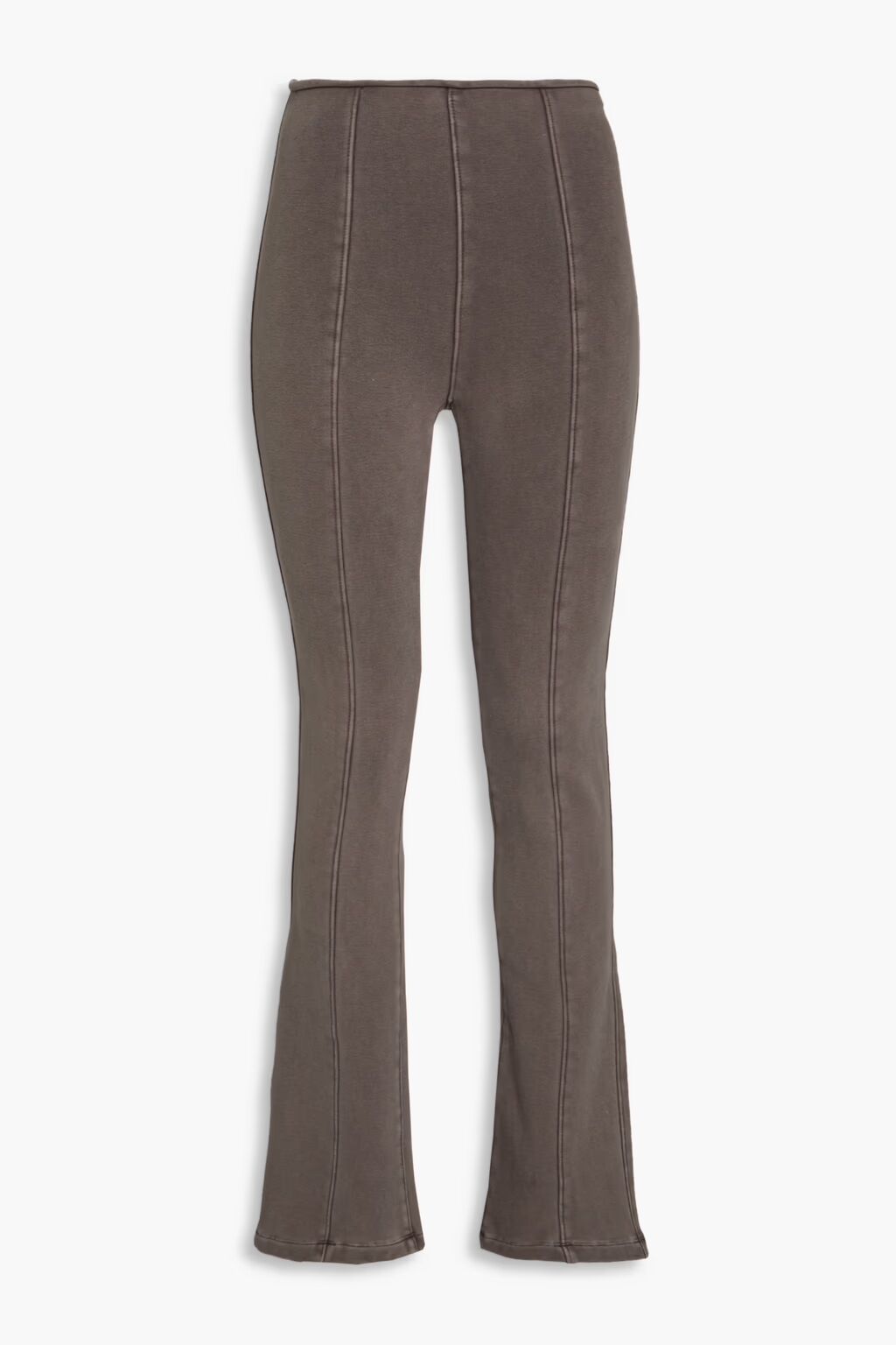 Расклешенные брюки из хлопка Alexander Wang, серо-коричневый