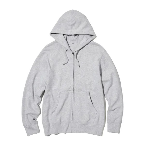 Толстовка Uniqlo Sweat Zipped Hoodie, серый