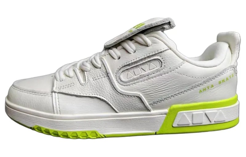 Кроссовки ANTA AOYU Skateboarding Shoes Unisex Low-top White/Yellow, белый/желтый