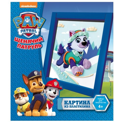 Пластилин LORI Картина из пластилина Щенячий Патруль Эверест (Пкс-005)