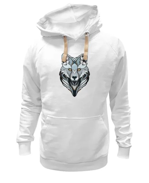 Худи Printio Полярная лисица белое 2XL