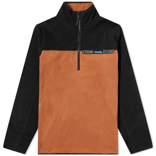 Зимняя футболка Kavu из флиса с молнией до половины