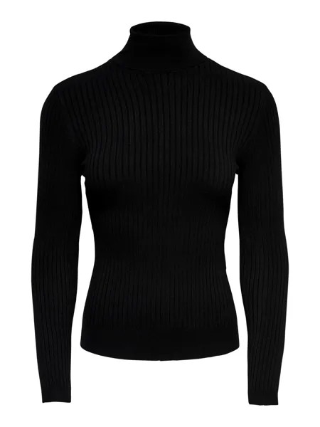 Свитер ONLY Slim Fit Rollkragen Strick ONLKAROL Longsleeve, черный