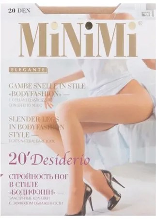 Колготки MiNiMi Desiderio (Nudo) 20 den, размер 4-L, caramello (бежевый)