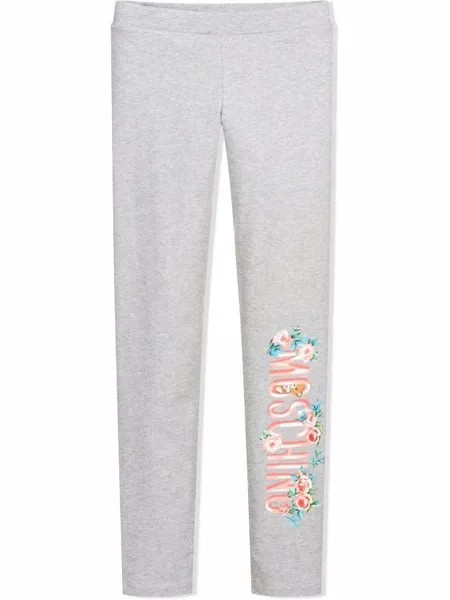 Moschino Kids легинсы с логотипом