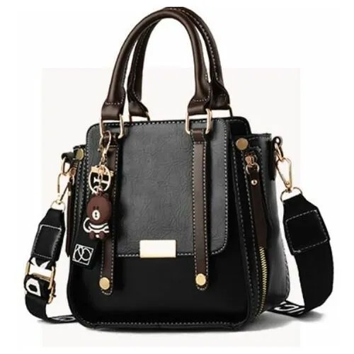 Сумка кросс-боди Porfetto Briefcase PRFT100207black, фактура гладкая, черный