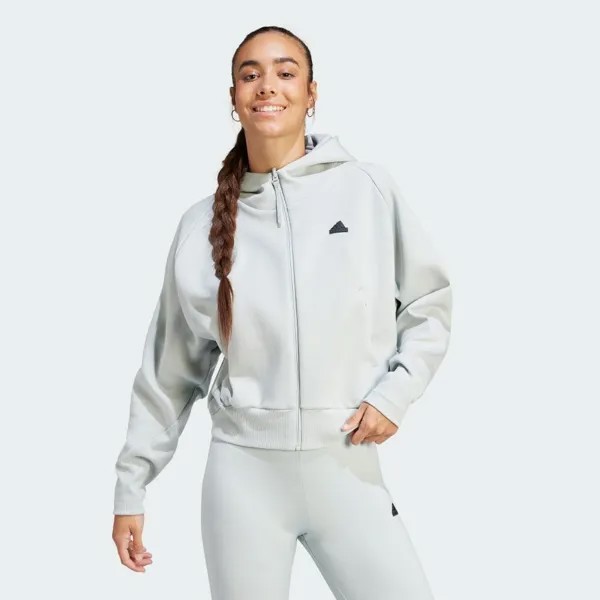 Парка Adidas ADIDAS ZNE full zip hoodie, цвет Wonder Silver