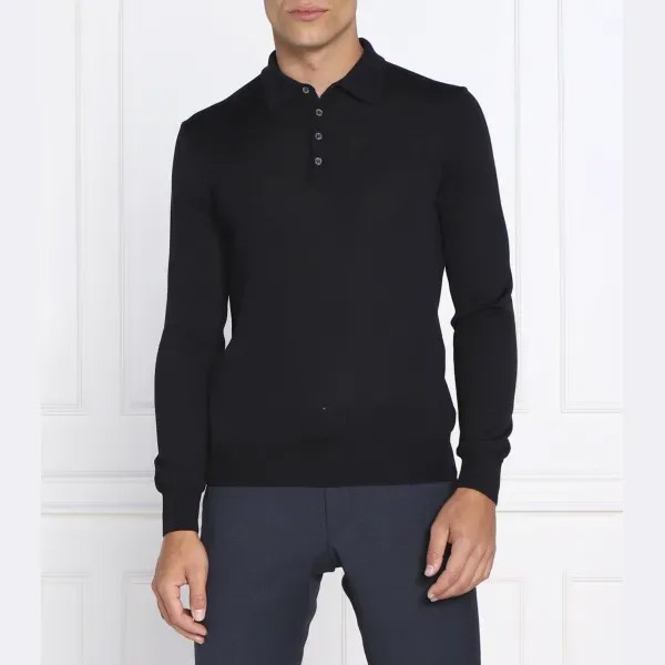 Шерстяной свитер Ruben, рубашка-поло ls slim fit Oscar Jacobson, синий