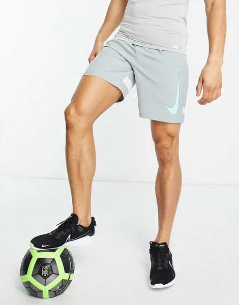 Серые шорты с логотипом Nike Football Dri-FIT Academy-Серый