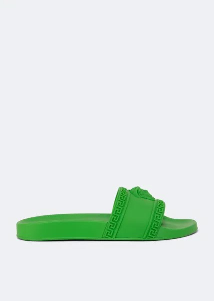Шлепанцы Versace Medusa Rubber, зеленый