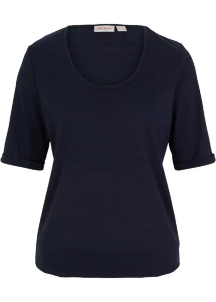 Рубашка из структурированного трикотажа John Baner Jeanswear, синий