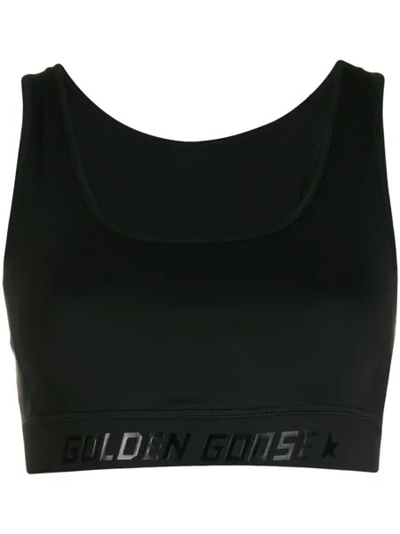 Golden Goose укороченный топ с логотипом