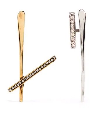 Alexander McQueen серьги-каффы с кристаллами