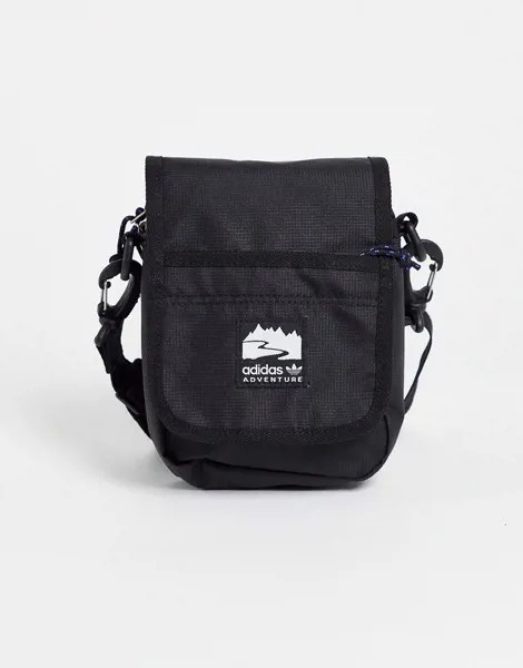 Черная сумка с ремешком через плечо adidas Originals Adventure-Черный цвет