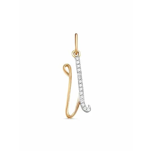 Подвеска GOLD CENTER, красное золото, 585 проба, фианит
