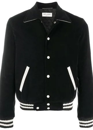 Saint Laurent бомбер на кнопках