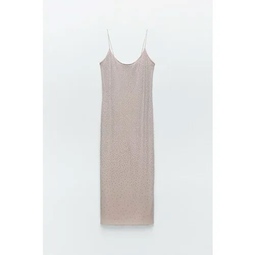 Сарафан Zara, размер S, розовый, бежевый