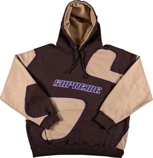 Толстовка Supreme Big S Hooded Sweatshirt 'Brown', коричневый