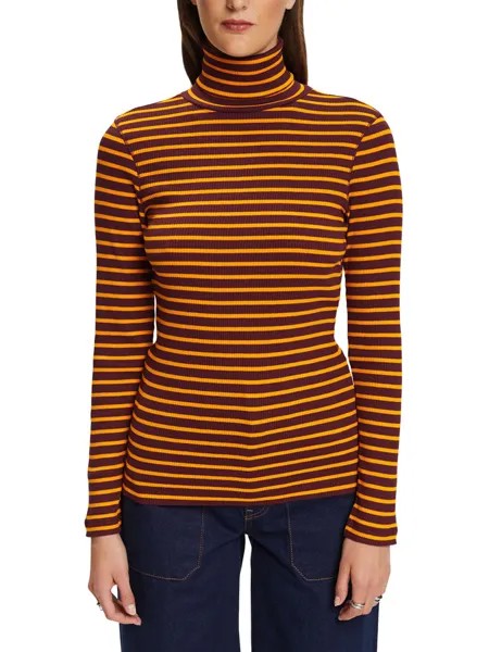 Лонгслив ESPRIT, цвет Bordeaux/Orange