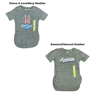 Женская футболка Royce с коротким рукавом и круглым вырезом America Peace - Love, туника, топ