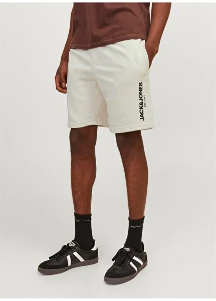 Кремовые мужские спортивные шорты стандартного кроя JPSTGALE SWEAT SHORTS NAF Jack & Jones, кремовый