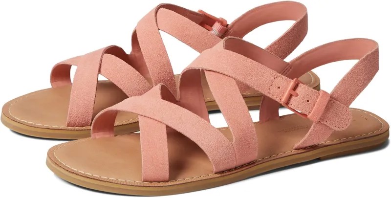 Сандалии на плоской подошве Sicily TOMS, цвет Peach Pink