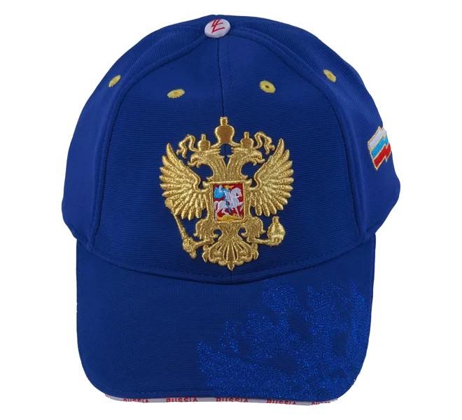 Бейсболка унисекс Лига Звезд Золотой герб России синий