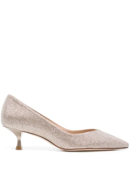 Stuart Weitzman туфли Eva 50, серебристый