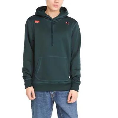 Puma Helly Hansen X Graphic Pullover Hoodie Mens Green Повседневная верхняя одежда 532842-8