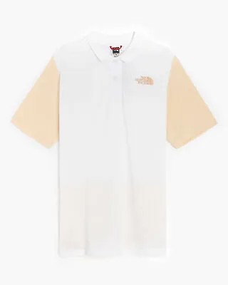 Женская футболка The North Face New Trend Polo SS Lifestyle, белая, розовая с оттенком