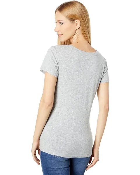 Футболка U.S. POLO ASSN. 1890 Logo V-Neck Tee, цвет Heather Grey