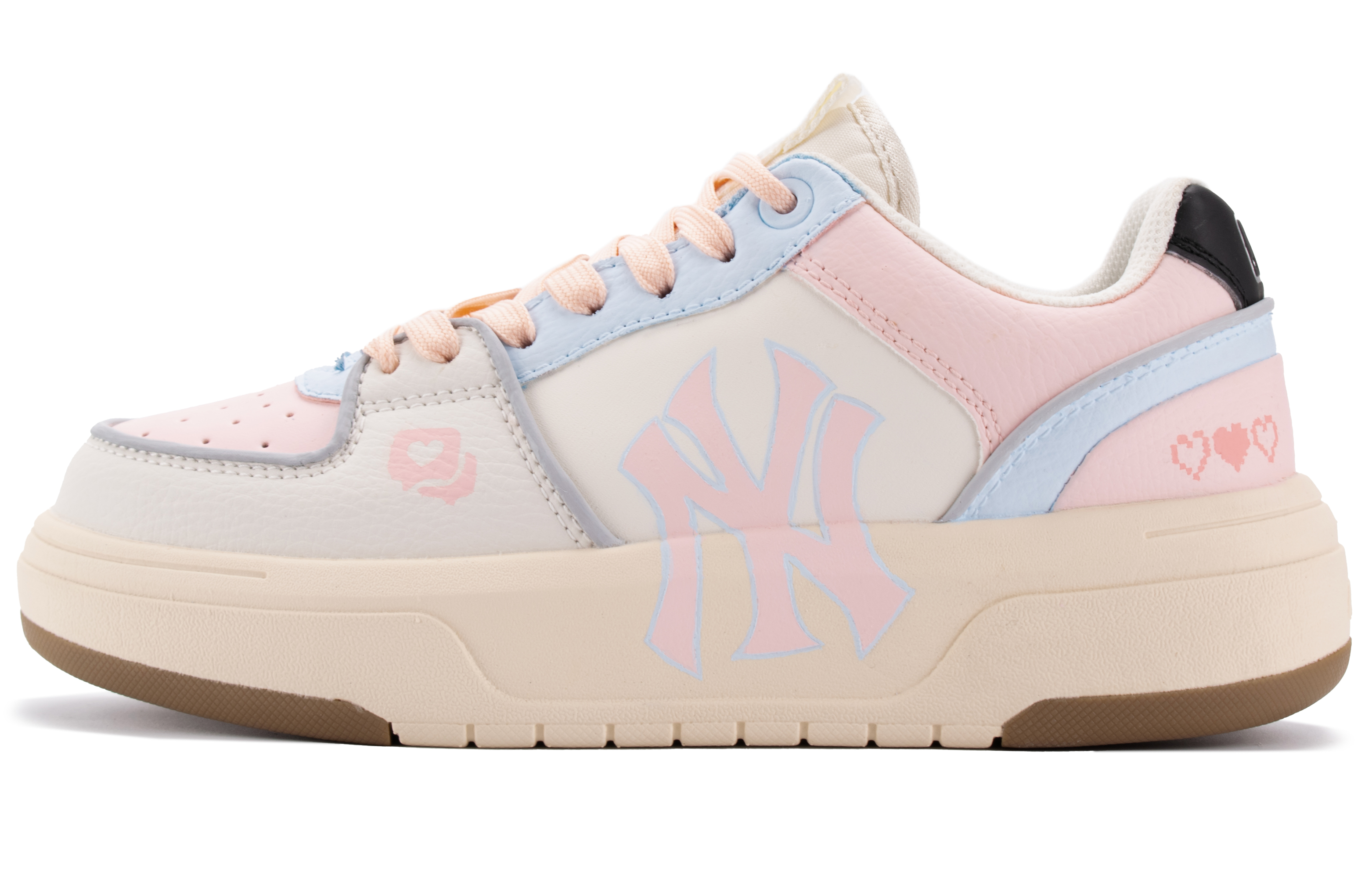 Кроссовки MLB Chunky Liner Skateboarding Shoes Unisex Low-top Blue/pink, розовый