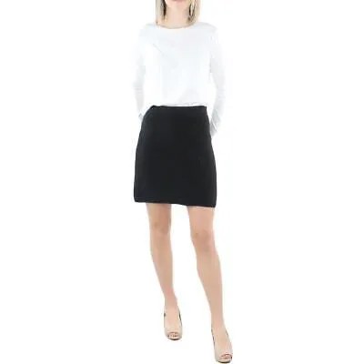 Женская черная трикотажная дневная мини-юбка длиной выше колена цвета морской волны XS BHFO 8128